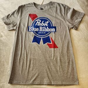 Pabst Blue Ribbon Heathered Gray Tshirt With Graphics Size Large New With Tags